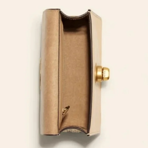 NWT Coach Jennifer Lopez CREAM SNAKESKIN GOLD Crossbody EXTREMLY RARE - Picture 4 of 5